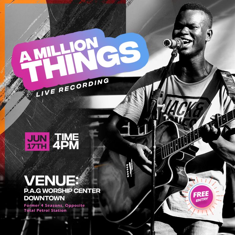 A Million Things live recording poster designed by Jotek