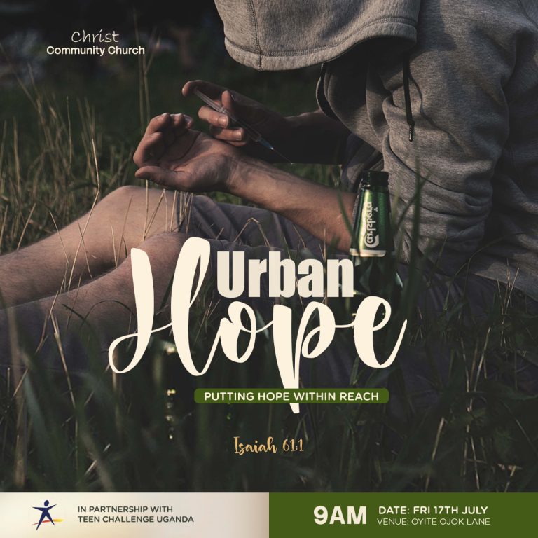Urban Hope event poster designed for Christ Community Church