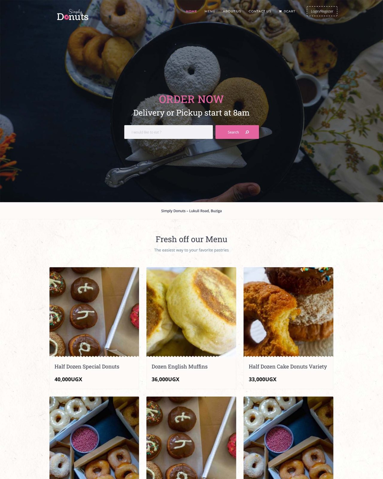 Simply Donuts website by Jotek