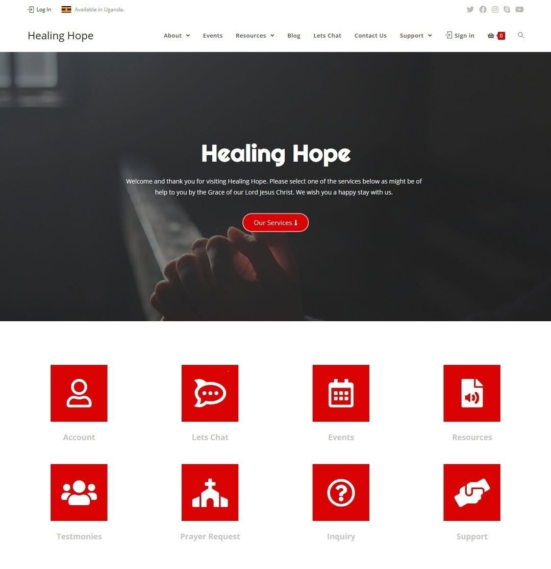 Healing Hope website by Jotek